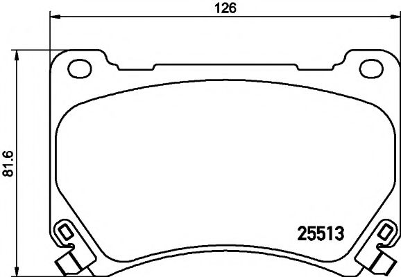 Комплект тормозных колодок, дисковый тормоз HELLA PAGID 8DB 355 020-451