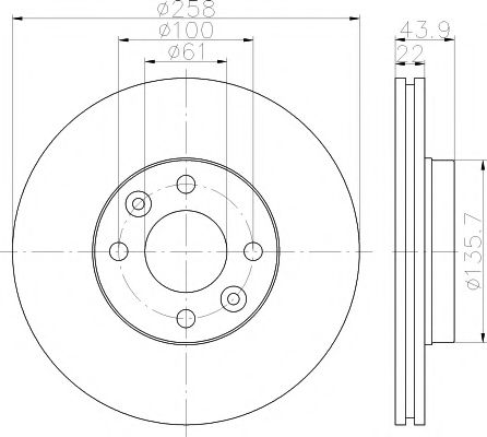 Тормозной диск HELLA PAGID 8DD 355 118-491