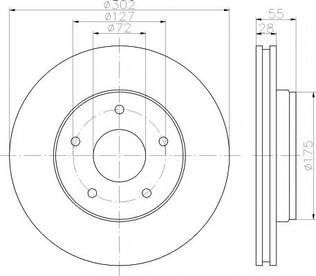 Тормозной диск HELLA PAGID 8DD 355 119-191