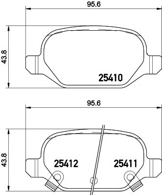 Комплект тормозных колодок, дисковый тормоз HELLA PAGID 8DB 355 020-751