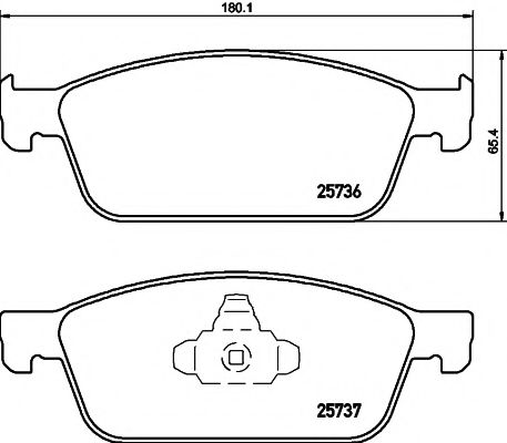 Комплект тормозных колодок, дисковый тормоз HELLA PAGID 8DB 355 020-831