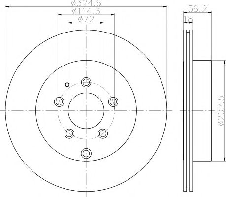 Тормозной диск HELLA PAGID 8DD 355 119-401