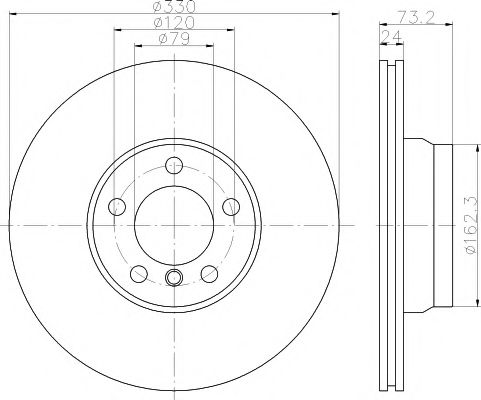 Тормозной диск HELLA PAGID 8DD 355 119-561