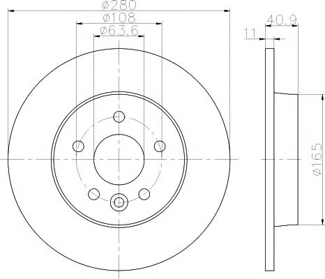 Тормозной диск HELLA PAGID 8DD 355 119-501