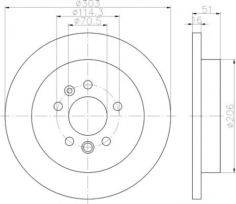 Тормозной диск HELLA PAGID 55583