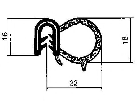 Уплотнение двери Metalcaucho 00602