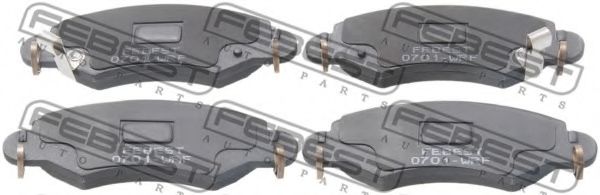 Комплект тормозных колодок, дисковый тормоз FEBEST 0701-WRF