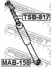 Втулка, амортизатор FEBEST MAB158