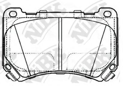 Комплект тормозных колодок, дисковый тормоз NiBK PN11002