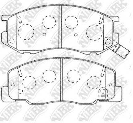 Комплект тормозных колодок, дисковый тормоз NiBK PN1404