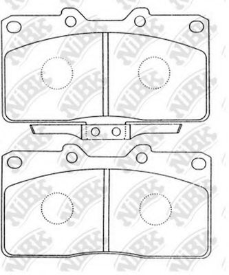 Комплект тормозных колодок, дисковый тормоз NiBK PN3352