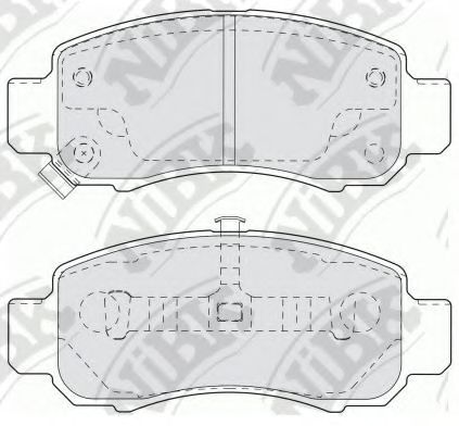 Комплект тормозных колодок, дисковый тормоз NiBK PN8804