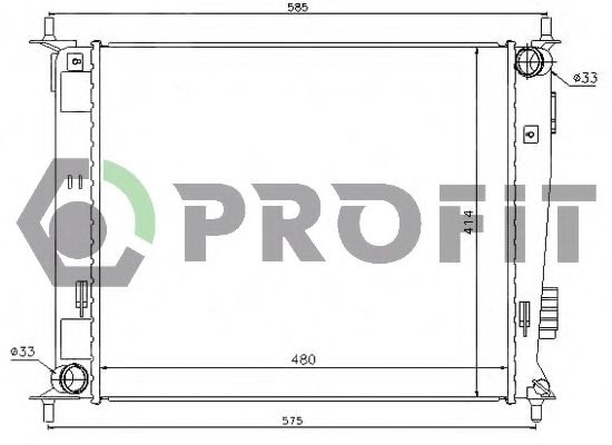 Радиатор, охлаждение двигателя PROFIT PR 2908A2