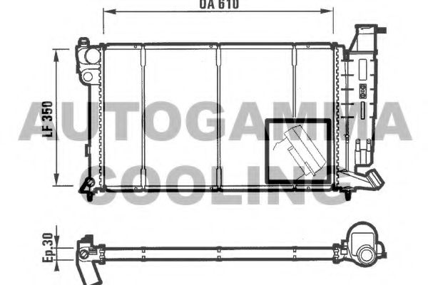 Радиатор, охлаждение двигателя AUTOGAMMA 100229