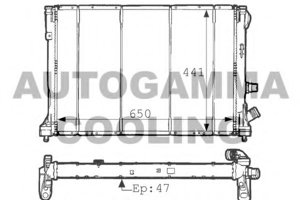 Радиатор, охлаждение двигателя AVA QUALITY COOLING RT2208