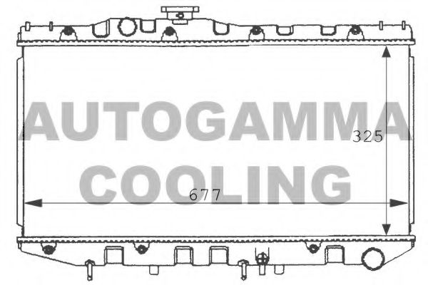 Радиатор, охлаждение двигателя AUTOGAMMA 100990