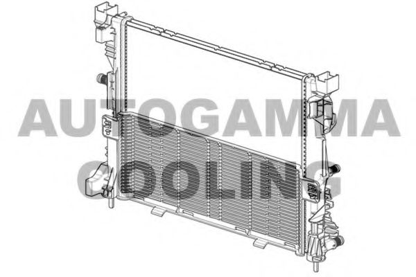 Радиатор, охлаждение двигателя AUTOGAMMA 107248