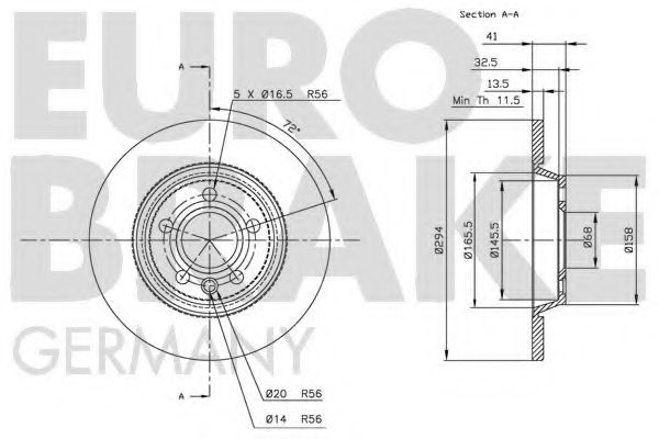 Тормозной диск LUCAS ELECTRICAL DF4208