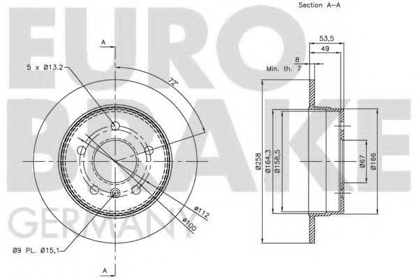 Тормозной диск LUCAS ELECTRICAL DF4223