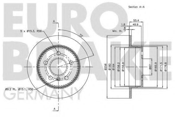 Тормозной диск EUROBRAKE 5815203374