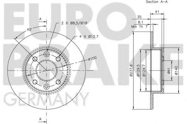Тормозной диск FEBI BILSTEIN 9318