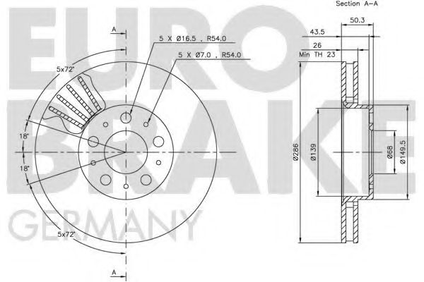 Тормозной диск LUCAS ELECTRICAL DF4238