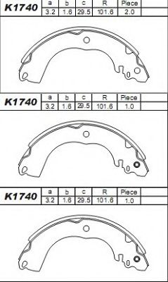 Комплект тормозных колодок ASIMCO K1740