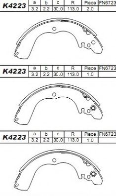 Комплект тормозных колодок ASIMCO K4223