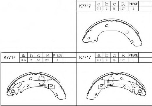 Комплект тормозных колодок ASIMCO K7717
