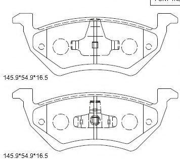 Комплект тормозных колодок, дисковый тормоз ASIMCO KD6514