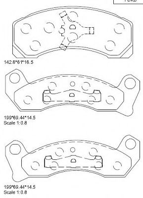 Комплект тормозных колодок, дисковый тормоз ASIMCO KD6764