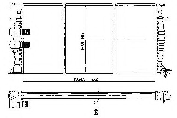 Радиатор, охлаждение двигателя ORDONEZ 1020103809