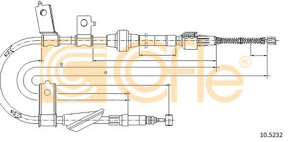 Трос, стояночная тормозная система COFLE 10.5232