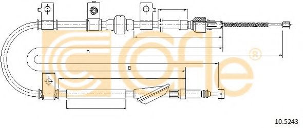 Трос, стояночная тормозная система COFLE 10.5243