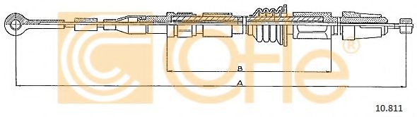 Трос, стояночная тормозная система COFLE 10.811