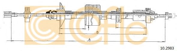 Трос, управление сцеплением COFLE 10.2983