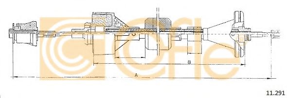 Трос, управление сцеплением COFLE 11291