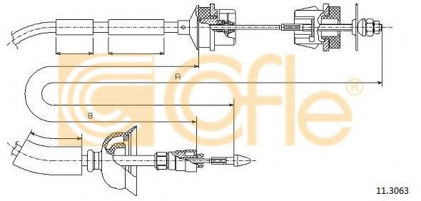 Трос, управление сцеплением COFLE 113063