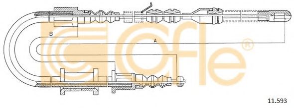Трос, стояночная тормозная система COFLE 11.593