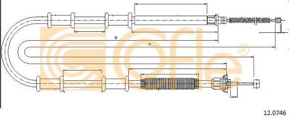 Трос, стояночная тормозная система COFLE 12.0746