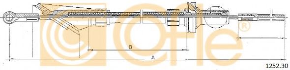 Трос, управление сцеплением COFLE 1252.30