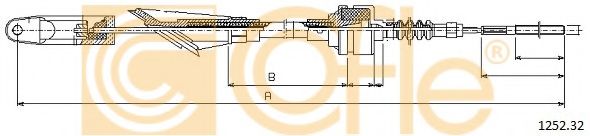Трос, управление сцеплением COFLE 1252.32