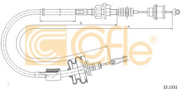 Трос, управление сцеплением COFLE 15.1331