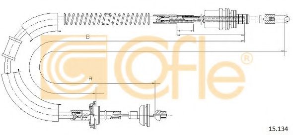 Трос, управление сцеплением COFLE 15134