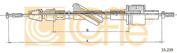 Трос, управление сцеплением COFLE 15.239