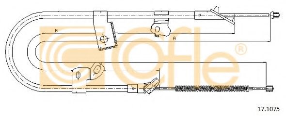 Трос, стояночная тормозная система COFLE 17.1075