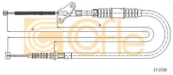 Трос, стояночная тормозная система COFLE 17.2720