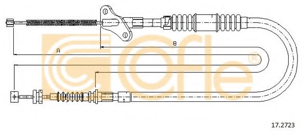 Трос, стояночная тормозная система COFLE 17.2723