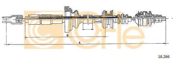 Трос, управление сцеплением COFLE 18.266