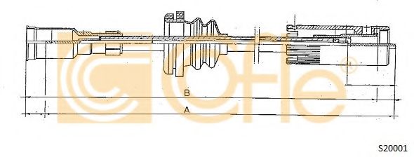 Тросик спидометра COFLE S20001